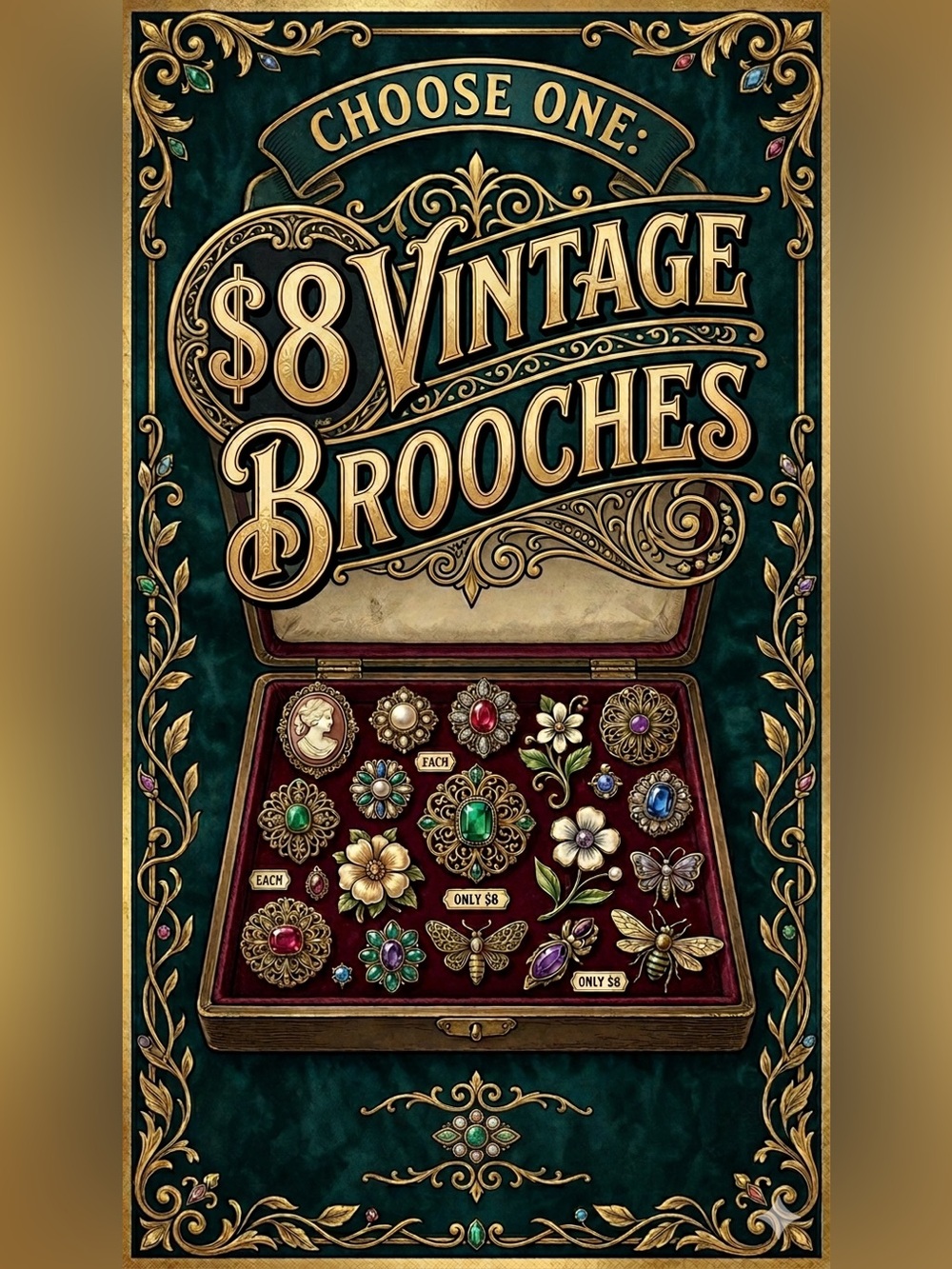 Choose One: $8 Vintage Brooches
